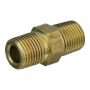 3/8" x 3/8" No-Lead Brass Hex Nipple MIP x MIP