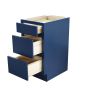 18 Inch 3 Drawer Bank-Navy Blue