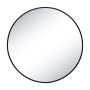 24" Black Metallica Round Mirror