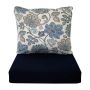 Coussin réversible pour siège profond à motifs floraux