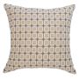 Coussin texturé tissé gris et naturel