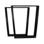28" High Black Steel V Furniture Leg Pair