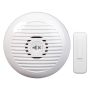 Wireless Battery Operated LED Strobe Doorbell-White