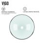 16.5" x 6.5" Crystalline Glass Round Vessel Sink