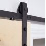 78-3/4" Allure Bent Strap Matte Black 2-Piece Track Hardware