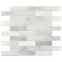 1.25" x 4" White Carrara Simply Stick Brick Joint Mosaic 11.