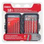 12 Piece Rotary Masonry Drill Bit Set, 1/8" - 1/2"