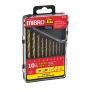 10 Piece Titanium Drill Bit Set, 1/16" - 1/4"