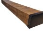 5" x 7" x 5' Pine Fireplace Mantle with Metal End Caps Brown