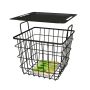 Modern Farmhouse Plant Stand With Bin