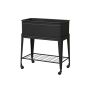 Elevated Tub Planter With Wheels-Black