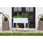 Elevated Tub Planter With Wheels-White