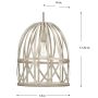 Chastain 14" Bleached Oak Basket Pendant