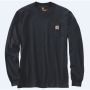 Loose Fit Long-Sleeve Pocket T-Shirt Navy XL