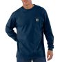 Loose Fit Long-Sleeve Pocket T-Shirt Navy XL