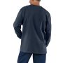 Loose Fit Long-Sleeve Pocket T-Shirt Navy XL