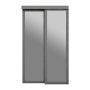 60" x 80" Fusion Concrete Clear Mirror Closet Door