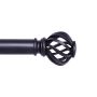 1" 30-84" Cage Black Adjustable Curtain Rod