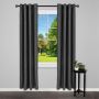 1" 30-84" Cage Black Adjustable Curtain Rod