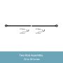 1" 30-84" Cage Black Adjustable Curtain Rod