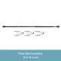 1" 30-84" Cage Black Adjustable Curtain Rod