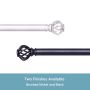 1" 30-84" Cage Black Adjustable Curtain Rod
