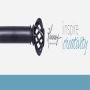 1" 30-84" Cage Black Adjustable Curtain Rod