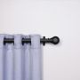 1" 30-84" Layla Matte Black Adjustable Curtain Rod