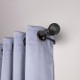 1" 30-84" Layla Matte Black Adjustable Curtain Rod