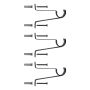 1" 30-84" Layla Matte Black Adjustable Curtain Rod