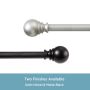 1" 30-84" Layla Matte Black Adjustable Curtain Rod