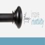 1" 30-84" Layla Matte Black Adjustable Curtain Rod