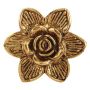 Golden Rose Flower Metal Cabinet Knob