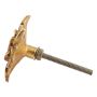 Golden Rose Flower Metal Cabinet Knob