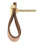 Handmade Knob-Camel/Faux Leather/Metal