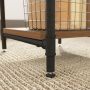 Iron City 2 Pedestal Desk Checked Oak