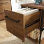 Iron City 2 Pedestal Desk Checked Oak