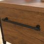 Iron City 2 Pedestal Desk Checked Oak