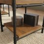 Iron City 2 Pedestal Desk Checked Oak