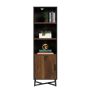 Canton Lane Bookcase With Door Grand Walnut