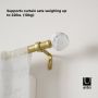 Venus 1" Curtain Rod 72"-144"-Gold