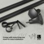 Sita 1" Rod 72"-144"-Matte Black