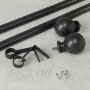 Bolas 1" Curtain Rod 72"-144"-Matte Black