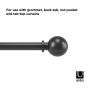 Bolas 1" Curtain Rod 72"-144"-Matte Black