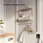 Estique Shelf With Hooks-White/Natural