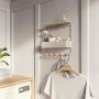 Estique Shelf With Hooks-White/Natural