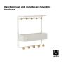 Estique Shelf With Hooks-White/Natural