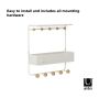 Estique Shelf With Hooks-White/Natural