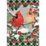 Cardinals In Holly Garden Flag