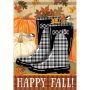 Fall Boots Garden Flag